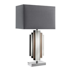 Harlow Table Lamp Chrome/Grey