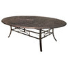 GDF Studio Frisco Shiny Copper Finished Aluminum Oval Dining Table
