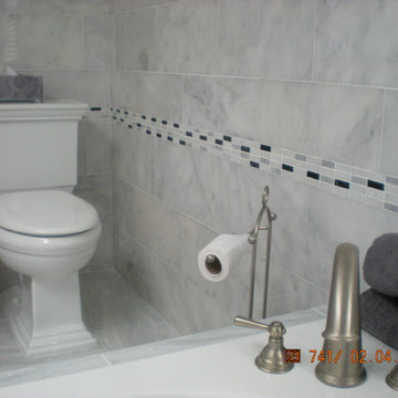 White Cararra Bathroom