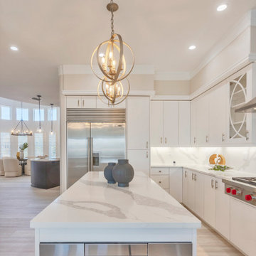 Contemporary Kitchen with Large Island and Sub‑Zero Fridge