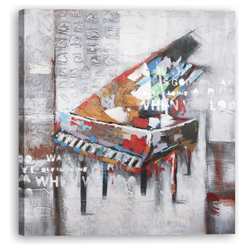 Hand Painted Abstract Piano Wall Decor Artwork I