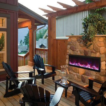 Modern Kitchens with Fireplaces