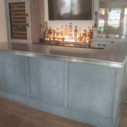 Zinc bar top - Indoor Pub And Bistro Tables