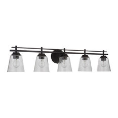 Craftmade Drake 5 Light Vanity, Flat Black