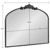 Arendahl Traditional Arch Mirror, Black, 36"x29"