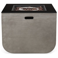 Gwen Outdoor Modern 30-Inch Square Fire Pit