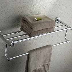 Chrome Finish Bathroom Rack With Towel Bar TCB2007 - Bathroom Accessories