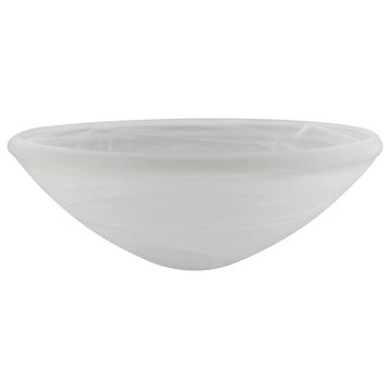 23113-01 Replacement Alabaster Torchiere Lamp Glass Shade 15"x5-1/4"