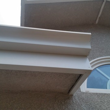 Fascia Covering/Cladding with Reverse Curve Seamless Gutters, Reseda Ca.