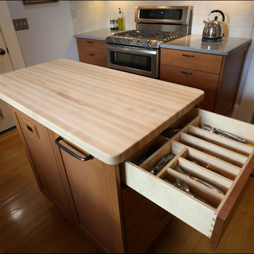 Cherry and White Custom Kitchen Remodel Council Crest Portland