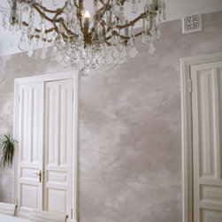 hand painted texture - beige - Wallpaper