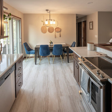 Kitchen Island Meets Staircase