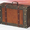 Old Style Suitcase With Stripes, Small