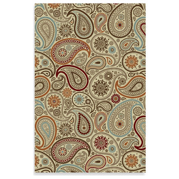 Concord Global Chester 9892 Paisley Rug 3'3"x4'7" Ivory Rug