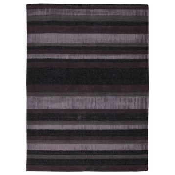 Amigo Contemporary Area Rug, Charcoal and Purple, 7'9"x10'6"