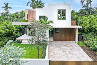 Example of a minimalist exterior home design in Miami