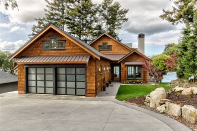 Inspiration for a craftsman exterior home remodel in Seattle