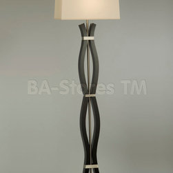 Pisces Floor Lamp in Dark Brown and Brushed Nickel - Floor Lamps