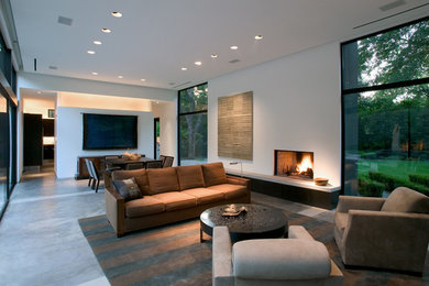 Inspiration for a modern living room remodel in Dallas