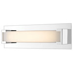 Z-Lite - Z-Lite 1926-20V-CH-LED Elara - 21.7" 15W 1 LED Bath Vanity - Spruce up a bath space with the Art Deco appeal ofElara 21.7" 15W 1 LE Chrome Frosted Glass *UL Approved: YES Energy Star Qualified: n/a ADA Certified: n/a  *Number of Lights: Lamp: 1-*Wattage:15w LED bulb(s) *Bulb Included:Yes *Bulb Type:LED *Finish Type:Chrome
