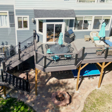 Hazardous & compact deck turned into a safe & expanded outdoor space!
