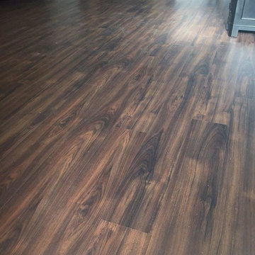 Transitional Family Room and Staircase in North Texas