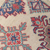 Damask Kazak Pakistani Hand-Knotted Oriental Area Rug, Beige, 9'11"X8'1"