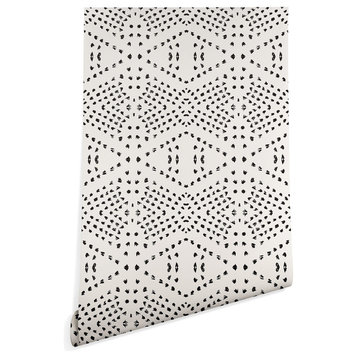 Deny Designs Holli Zollinger Boho Tile Wallpaper, Black, 2'x8'