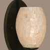 5 in. Sea Shell Glass Wall Sconce
