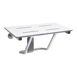 CSI Bathware - Rectangle Slatted Wall Mounted Folding Shower Seat - Shower Benches & Seats