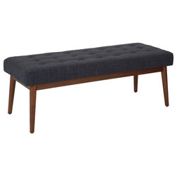 Midcentury Upholstered Benches by Office Star Products