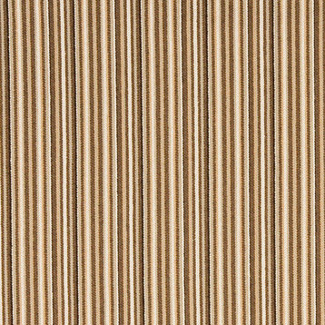 Brown and Beige Thin Stripe Woven Upholstery Fabric By The Yard