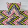 Pink Velvet CA King 86"x18" Bed Runner WITH One Pillow Cover - Artful Chevron
