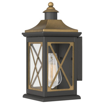 Stonington 12" 1-Light Two-Tone Outdoor Wall Sconce Lamp