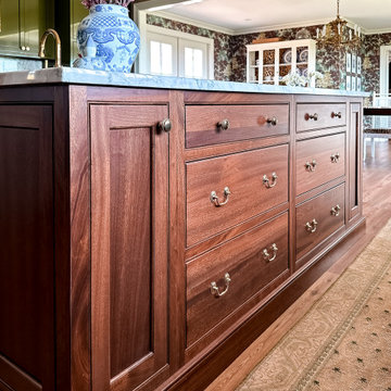 High-gloss Olive Green Kitchen