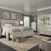 Magnussen Raelynn Panel Bed in Weathered White, Queen