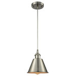 Innovations Lighting - 1-Light Dimmable LED Smithfield 7" Mini Pendant, Brushed Satin Nickel - A truly dynamic fixture, the Ballston fits seamlessly amidst most decor styles. Its sleek design and vast offering of finishes and shade options makes the Ballston an easy choice for all homes.