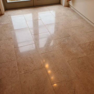 Reviving a Beige Moleanos Limestone Floor in Harrogate