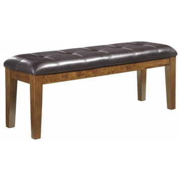 Bowery Hill Dining Room Bench in Medium Brown