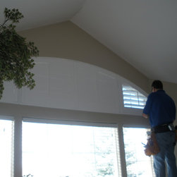 Arch Shaped PolyCore Shutter install - Interior Shutters