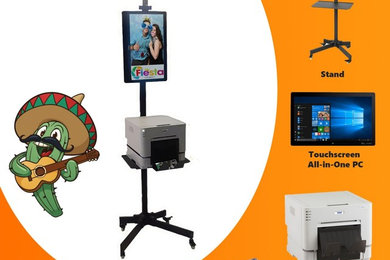 Photo Booth package  (printer, touchscreen, lights, camera, stand)
