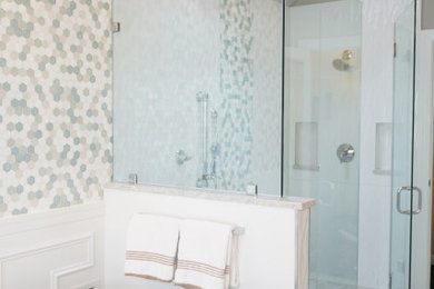フィラデルフィアにある高級な広いトランジショナルスタイルのおしゃれな浴室の写真