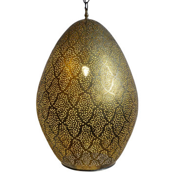 Dasha Brass Egg Pendant Lantern