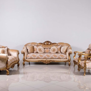 Golden Knights Luxury Sofa Set ( 100% Mahogany Wood Solid - Hand Made )