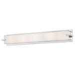 George Kovacs Lighting - George Kovacs Lighting P5217-077 Cubism - Five Light Bath Bar - Mounting Direction: Horizontal/Vertical  Shade Included: TRUECubism Five Light Bath Bar Chrome Mitered White Glass *UL Approved: YES *Energy Star Qualified: n/a  *ADA Certified: YES  *Number of Lights: Lamp: 5-*Wattage:40w G9 Xenon bulb(s) *Bulb Included:Yes *Bulb Type:G9 Xenon *Finish Type:Chrome