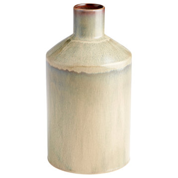 Cyan Marbled Dreams Vase 10534, Olive Glaze