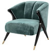Green Upholstered Barrel Chair, Eichholtz Pavone