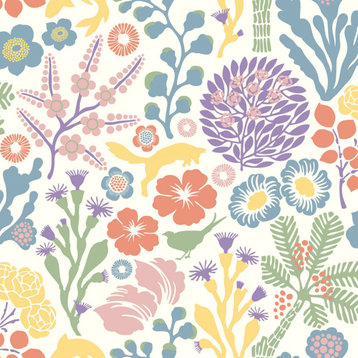 Flytta Multicolor Fauna Wallpaper, Sample