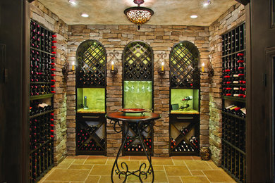 Example of a wine cellar design in Wichita