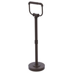 Allied Brass - Pipeline Free Standing Toilet Tissue Stand, Oil Rubbed Bronze - This freestanding toilet tissue holder from our Pipeline collection securely holds rolls of all sizes in place. This accessory is made with actual pipe to underscore the trending industrial look. This accessory is powder coated with lifetime materials to provide a decorative and clean finish. The choice of superior materials makes this item free from corrosion and rust.